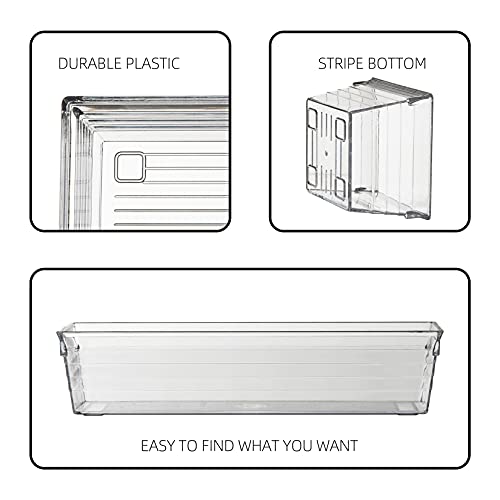 Backerysupply Clear Plastic Drawer Organiser Tray for Vanity Cabinet