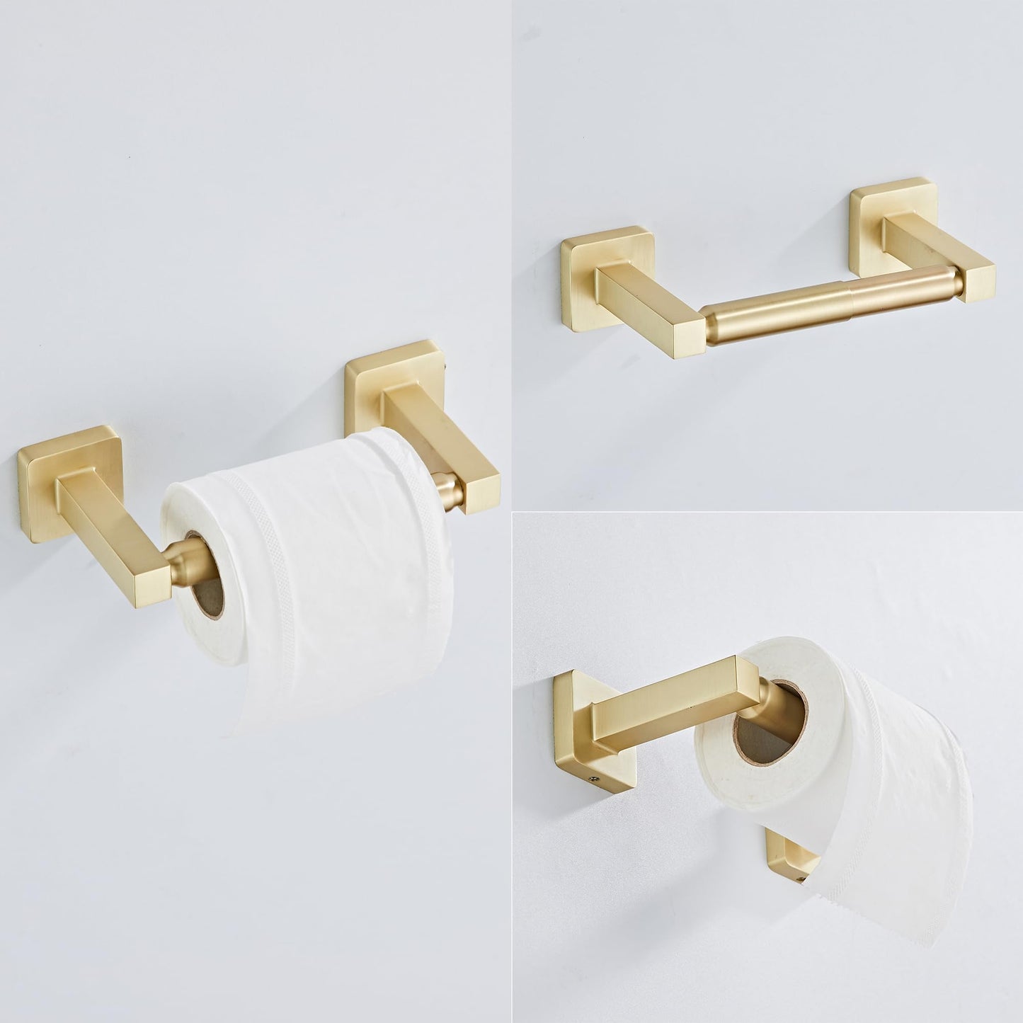 Bathroom Hardware Set 4 Pieces,Towel Bar Set Stainless Steel Wall Mounted, Includes 16In Hand Towel Bar, Towel Ring, Robe Towel Hooks,Toilet Paper Holder, Bathroom Towel Rack Set