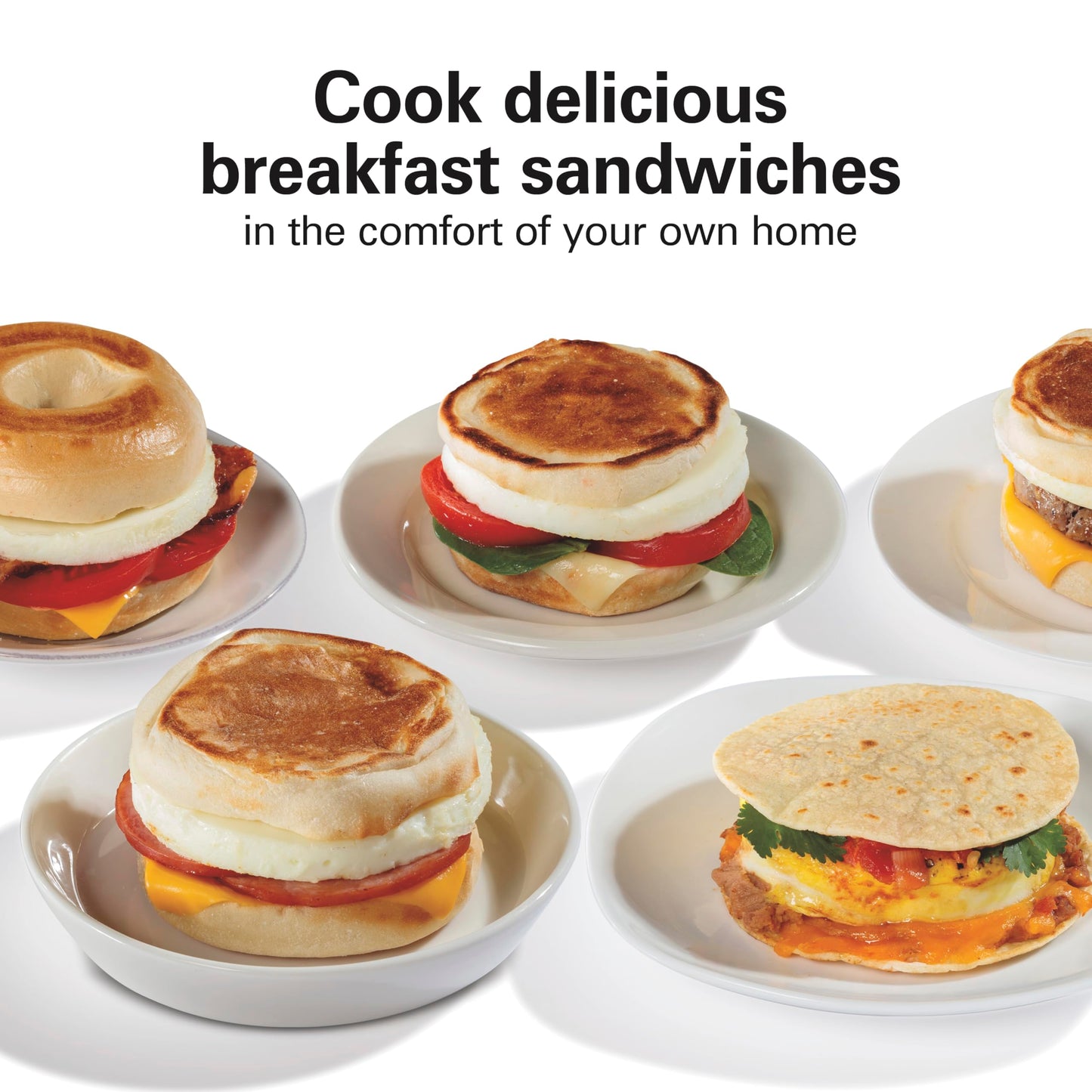 Hamilton-Beach 25478RC Breakfast Sandwich Maker with Timer, Silver, 25478RC, Single w/ Timer