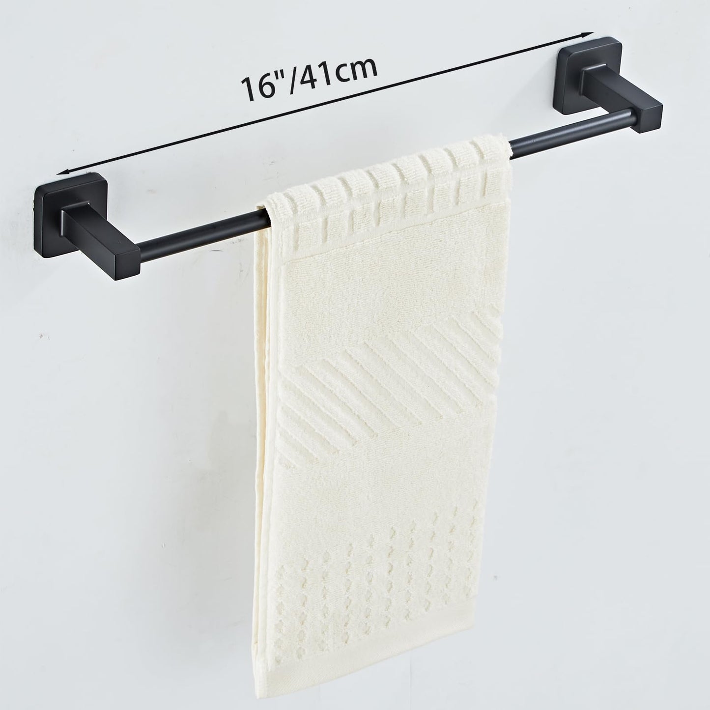 Bathroom Hardware Set 4 Pieces,Towel Bar Set Stainless Steel Wall Mounted, Includes 16In Hand Towel Bar, Towel Ring, Robe Towel Hooks,Toilet Paper Holder, Bathroom Towel Rack Set