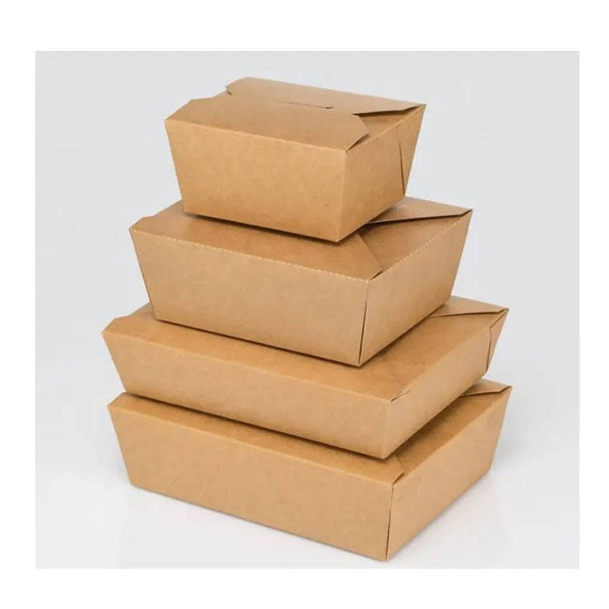 Touch the image to zoom in (26 oz - 50 Count) Kraft Take Out Food Containers, Microwave Safe Leak-Resistant Disposable Paper To Go Boxes, Eco-Friendly Stackable Takeout Boxes for Restaurants and Food Service