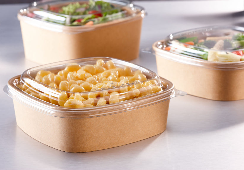 Square 40oz Kraft Salad Bowl - 300PCS