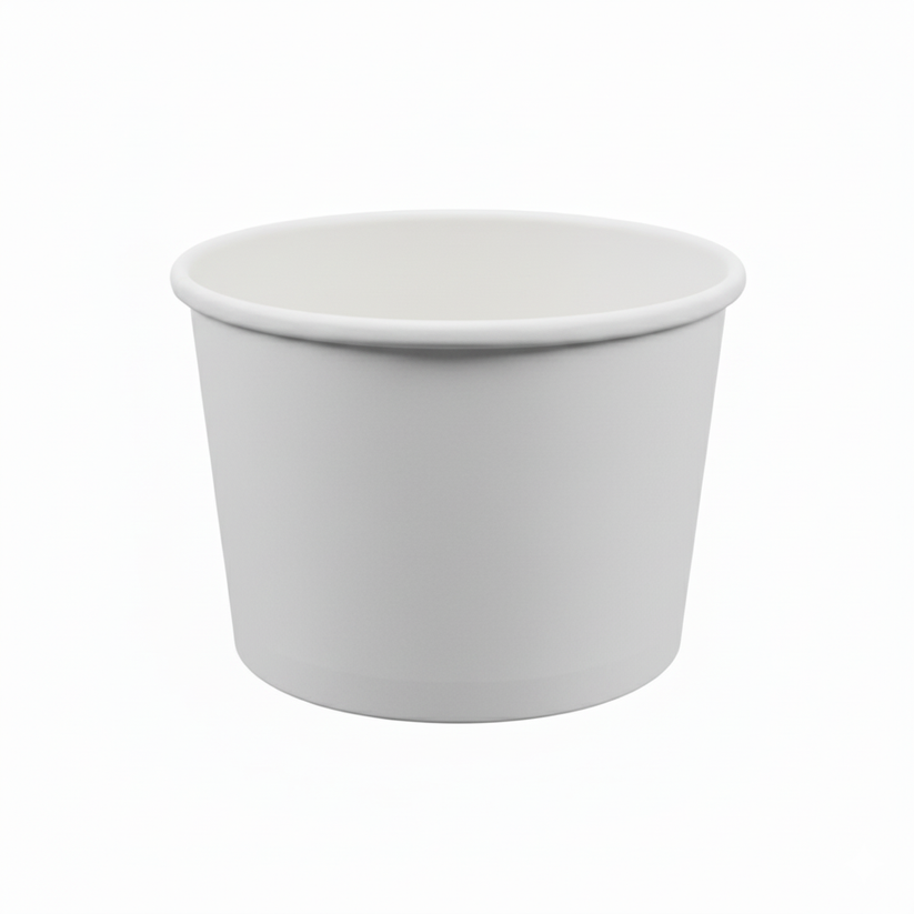 8oz White Paper Bowl (90mm) - 1000PCS