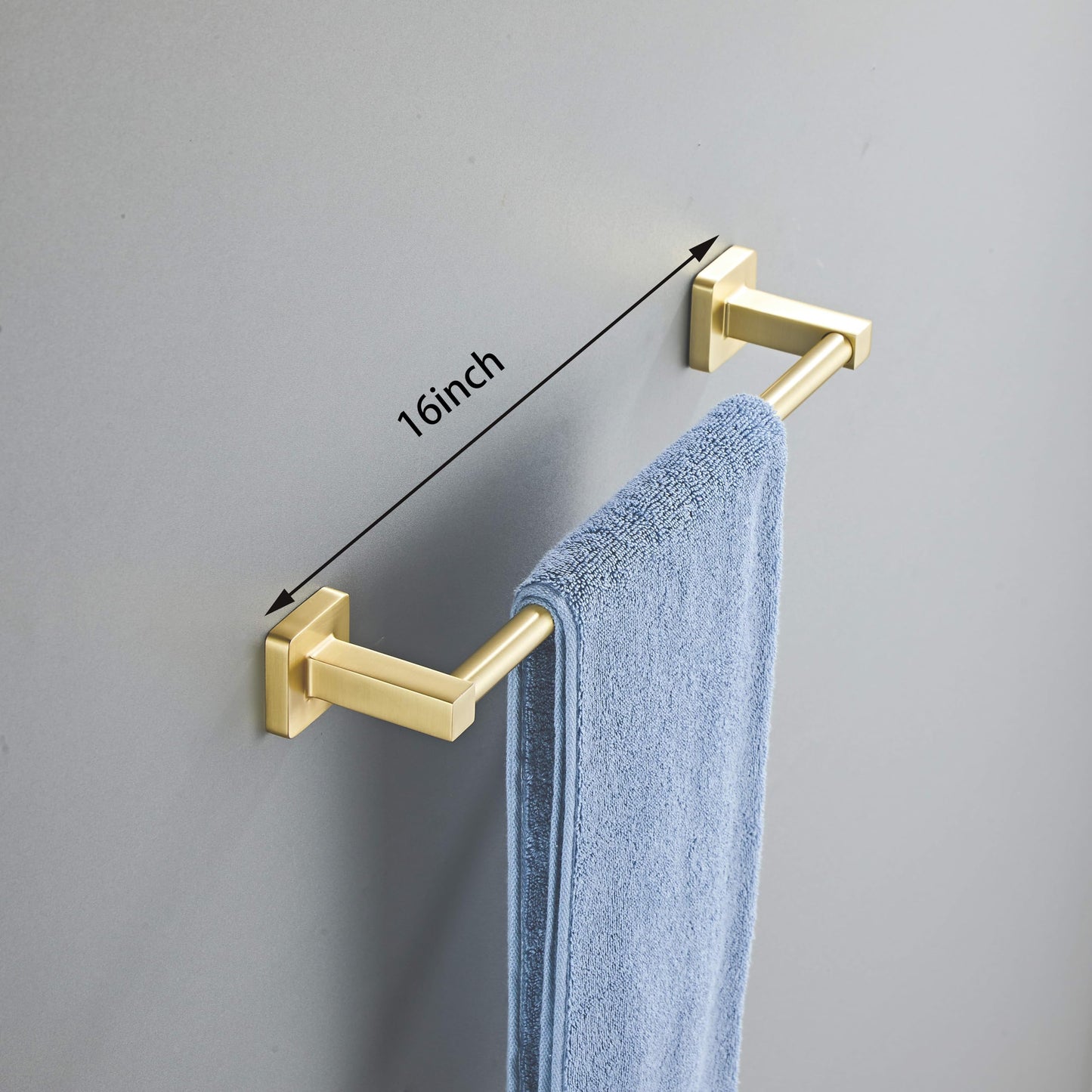 Bathroom Hardware Set 4 Pieces,Towel Bar Set Stainless Steel Wall Mounted, Includes 16In Hand Towel Bar, Towel Ring, Robe Towel Hooks,Toilet Paper Holder, Bathroom Towel Rack Set