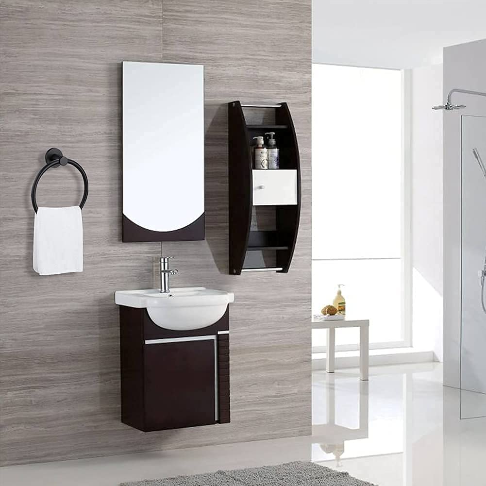 FAIRGIA Toilet Paper Holder Towel Ring Brushed Gold Bathroom Hardware Hand Towel Holder Bathroom Accessories Set Wall Mount Stainless Steel 2 Pieces