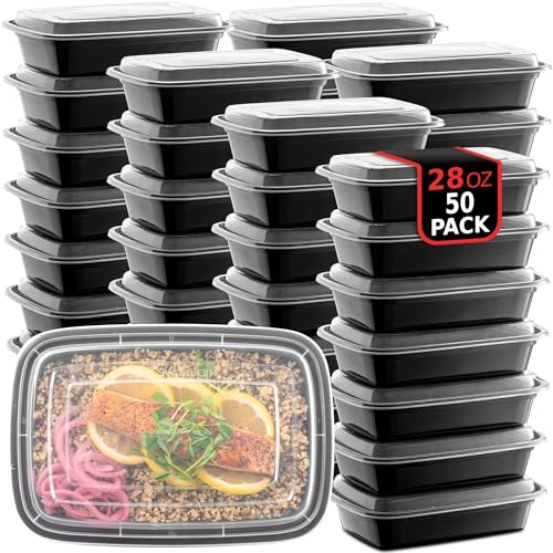 Meal Prep Plastic Microwavable Food Containers with Tight Safety LiD
