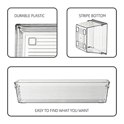 Backerysupply Clear Plastic Drawer Organiser Tray for Vanity Cabinet