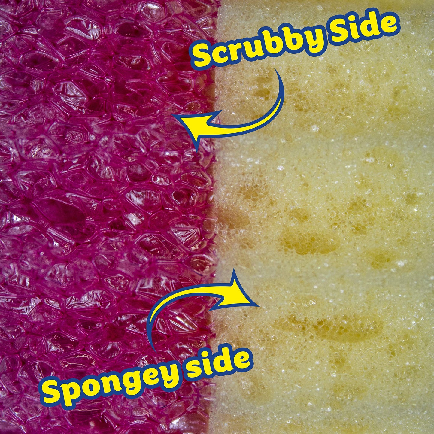 Scrub Mommy Dual Sided Cleaning Sponge 3 Pack - Firm Scrubber and Gentle Sponge in one - Scrub Daddy Texture Changing Scourer - Non Scratch Sponge perfect for home, kitchen, garage and car detailing