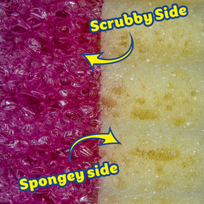 Scrub Mommy Dual Sided Cleaning Sponge 3 Pack - Firm Scrubber and Gentle Sponge in one - Scrub Daddy Texture Changing Scourer - Non Scratch Sponge perfect for home, kitchen, garage and car detailing