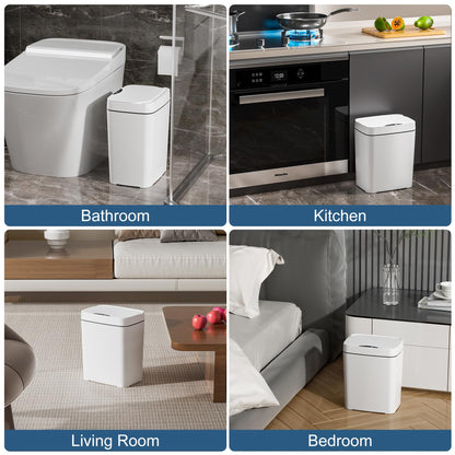 Vanpopubs 2 Pack Bathroom Trash Can with Lid