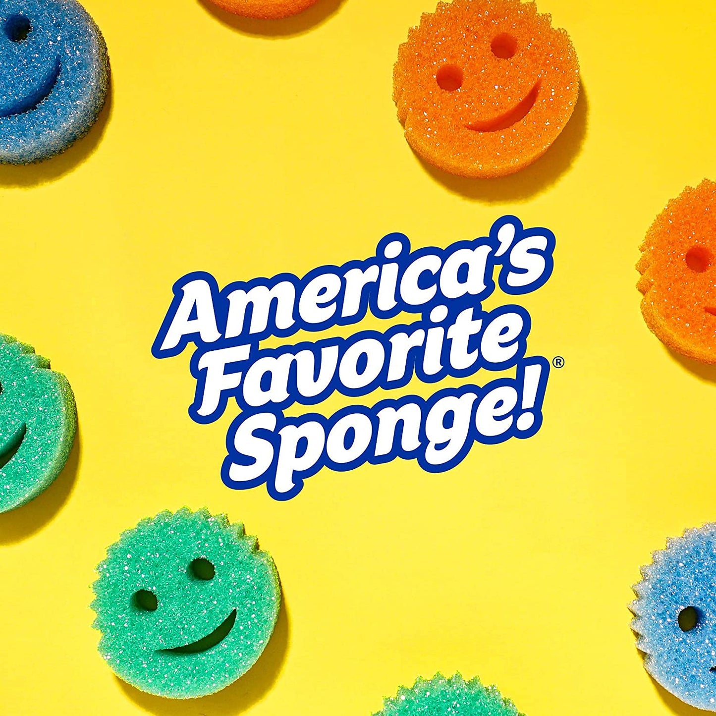 Scrub Daddy Sponge Set - Colors - Scratch-Free Scrubbers for Dishes and Home, Odor Resistant, Soft in Warm Water, Firm in Cold, Deep Cleaning, Dishwasher Safe, Multi-use, Functional, 4ct