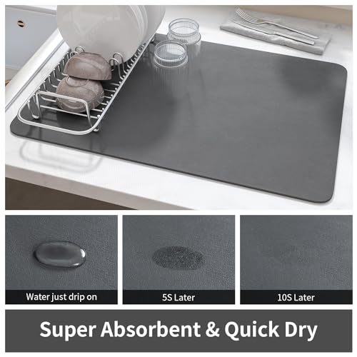 Dish Drying Mat Coffee Mat Super Absorbent Quick Drying Mat for Kitchen Counter