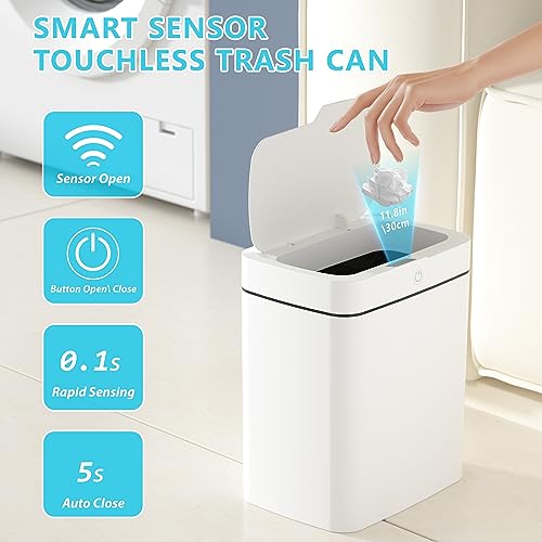 Vanpopubs 2 Pack Bathroom Trash Can with Lid