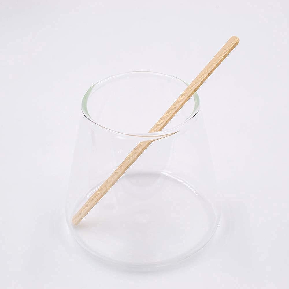 Pack 100 5.5-Inch Bamboo Coffee Stirrers, Disposable Beverage Stirrers Sticks Eco Friendly Biodegradable Stir Sticks for Tea,Hot or Cold Beverages