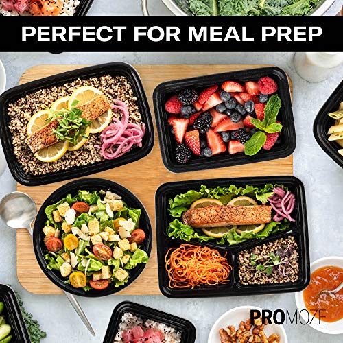 Meal Prep Plastic Microwavable Food Containers with Tight Safety LiD