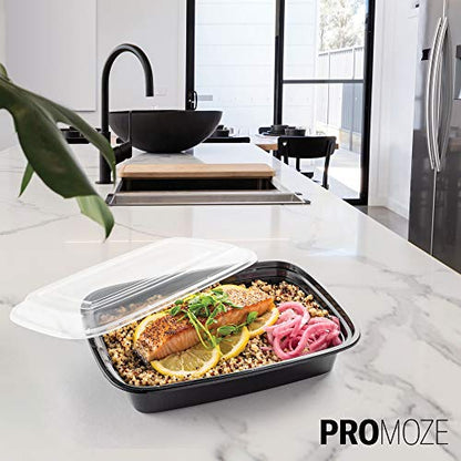 Meal Prep Plastic Microwavable Food Containers with Tight Safety LiD
