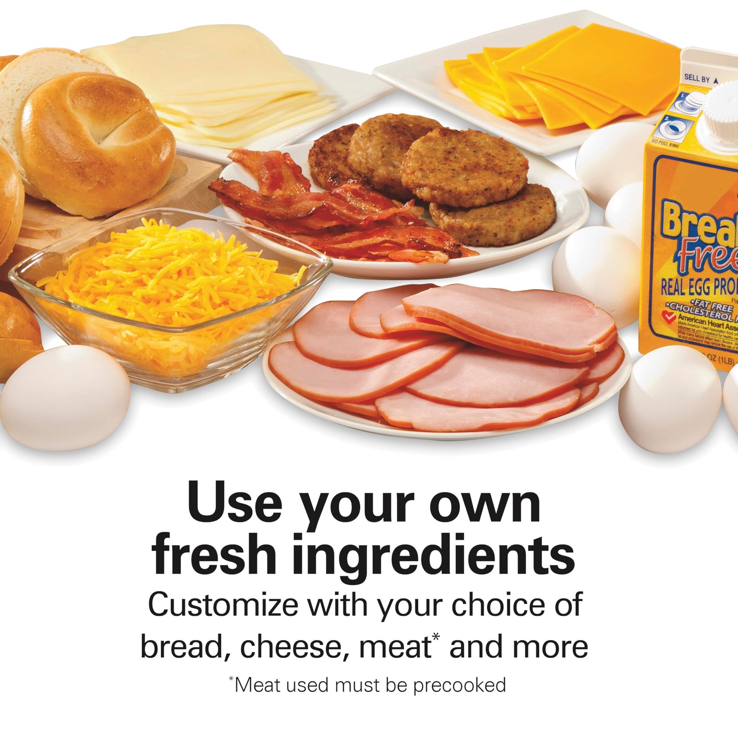 Hamilton-Beach 25478RC Breakfast Sandwich Maker with Timer, Silver, 25478RC, Single w/ Timer
