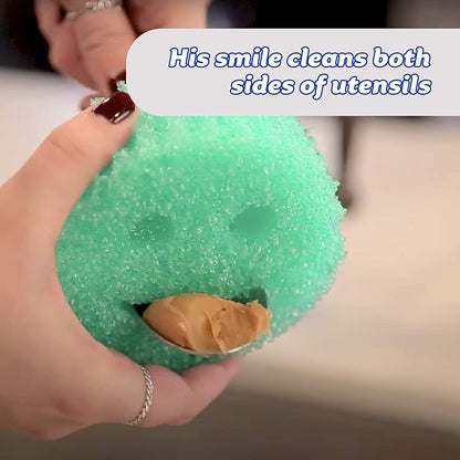 Scrub Daddy Sponge Set - Colors - Scratch-Free Scrubbers for Dishes and Home, Odor Resistant, Soft in Warm Water, Firm in Cold, Deep Cleaning, Dishwasher Safe, Multi-use, Functional, 4ct