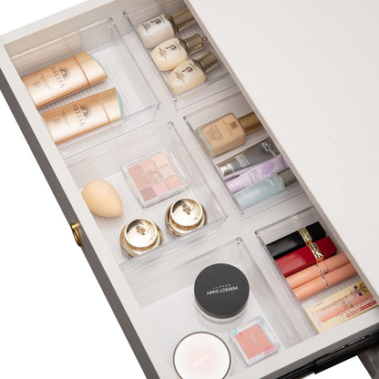 Backerysupply Clear Plastic Drawer Organiser Tray for Vanity Cabinet