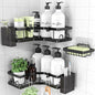 PKBD Corner Shower Caddy,Rustproof Stainless Steel Suction Washroom Accessories