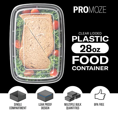 Meal Prep Plastic Microwavable Food Containers with Tight Safety LiD
