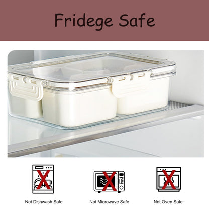ZEENING Divided Clear Snack Serving Tray with Lid & Handle, Snackle Box Charcuterie Board Container Storage Organizer for Fruit, Candy, Veggie, Nuts & Snacks, Perfect for Party, Travel, & Picnic