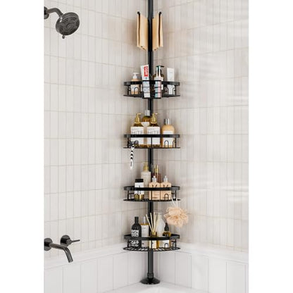 cutefafa Bathroom Storage Shelves Tension Pole