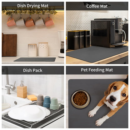 Dish Drying Mat Coffee Mat Super Absorbent Quick Drying Mat for Kitchen Counter