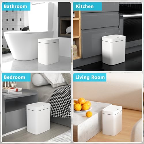 Vanpopubs 2 Pack Bathroom Trash Can with Lid