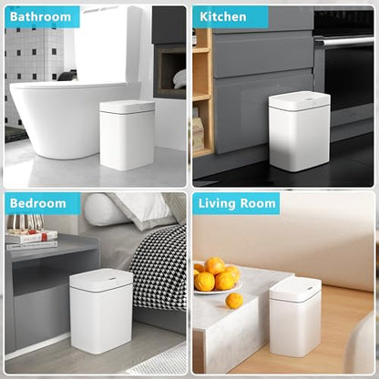 Vanpopubs 2 Pack Bathroom Trash Can with Lid