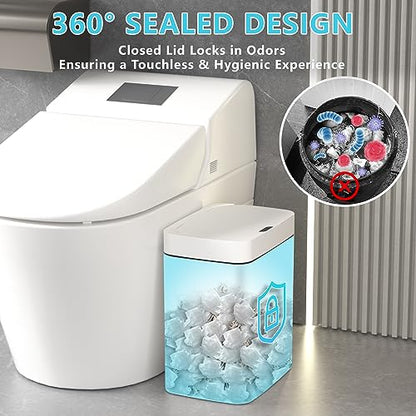 Vanpopubs 2 Pack Bathroom Trash Can with Lid