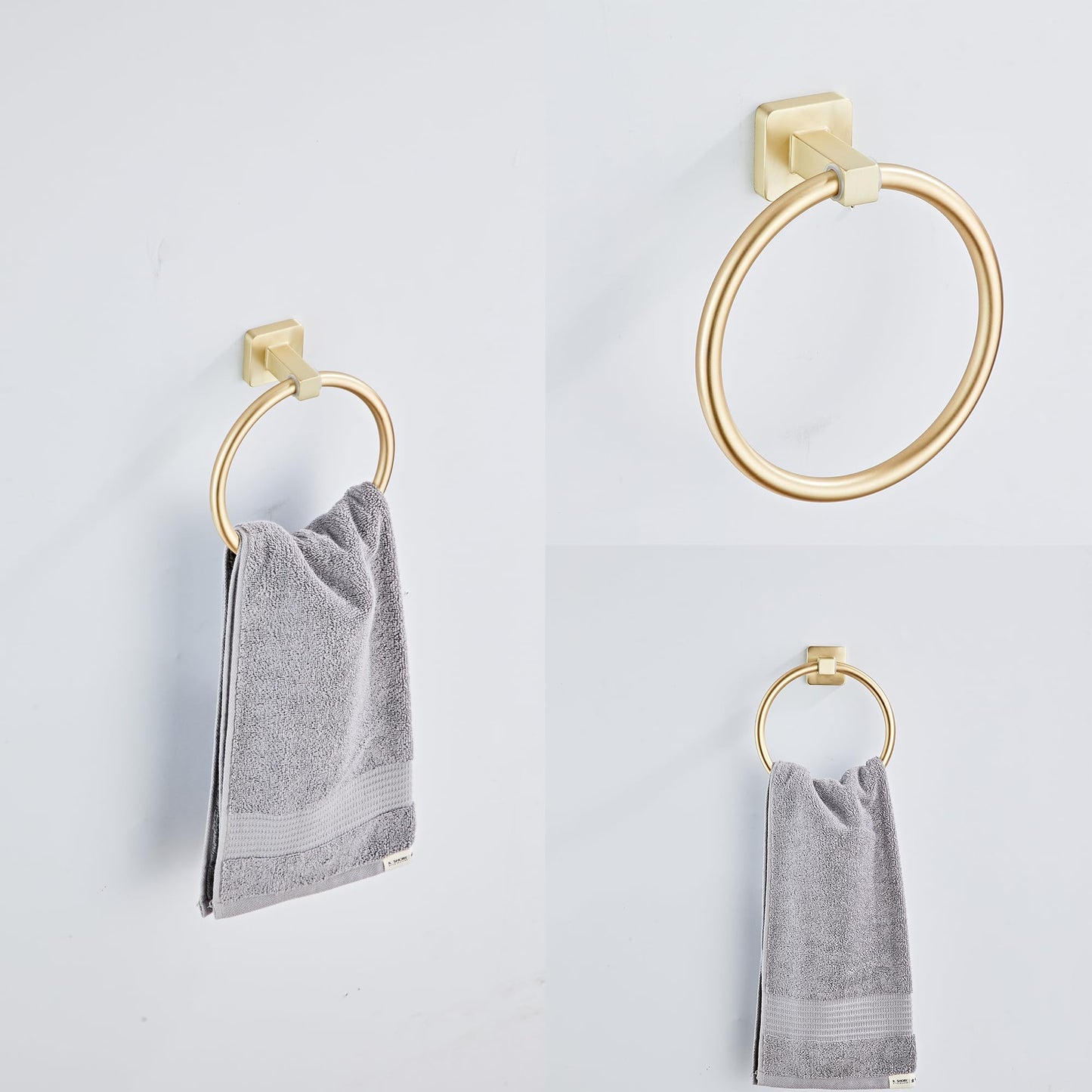 Bathroom Hardware Set 4 Pieces,Towel Bar Set Stainless Steel Wall Mounted, Includes 16In Hand Towel Bar, Towel Ring, Robe Towel Hooks,Toilet Paper Holder, Bathroom Towel Rack Set