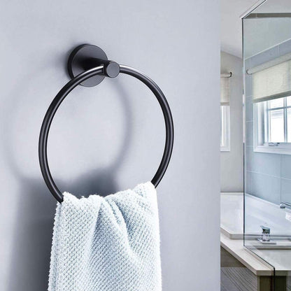 FAIRGIA Toilet Paper Holder Towel Ring Brushed Gold Bathroom Hardware Hand Towel Holder Bathroom Accessories Set Wall Mount Stainless Steel 2 Pieces
