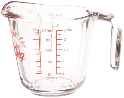 Anchor Hocking 77895 Fire-King Measuring Cup, Glass, 1-Cup