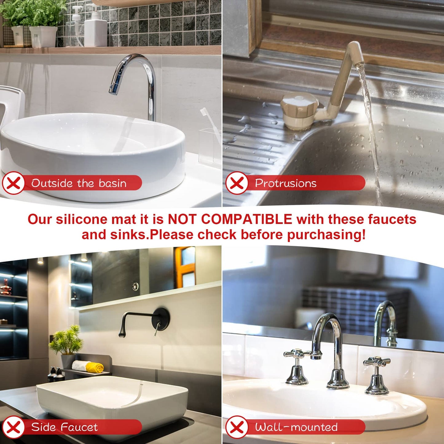 Longer Sink Splash Guard Mat
