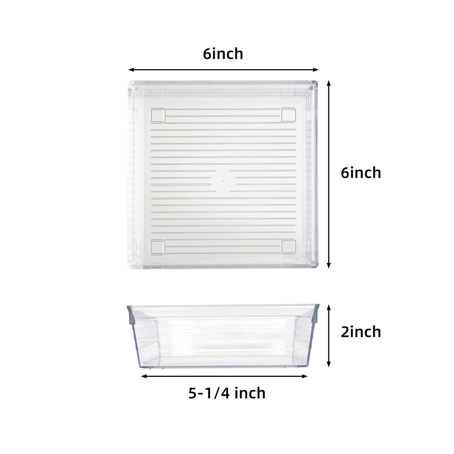 Backerysupply Clear Plastic Drawer Organiser Tray for Vanity Cabinet