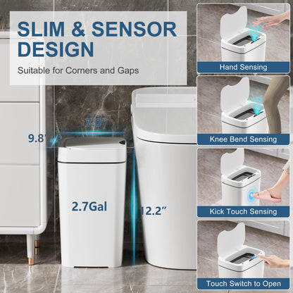 Vanpopubs 2 Pack Bathroom Trash Can with Lid