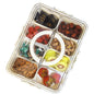 ZEENING Divided Clear Snack Serving Tray with Lid & Handle, Snackle Box Charcuterie Board Container Storage Organizer for Fruit, Candy, Veggie, Nuts & Snacks, Perfect for Party, Travel, & Picnic