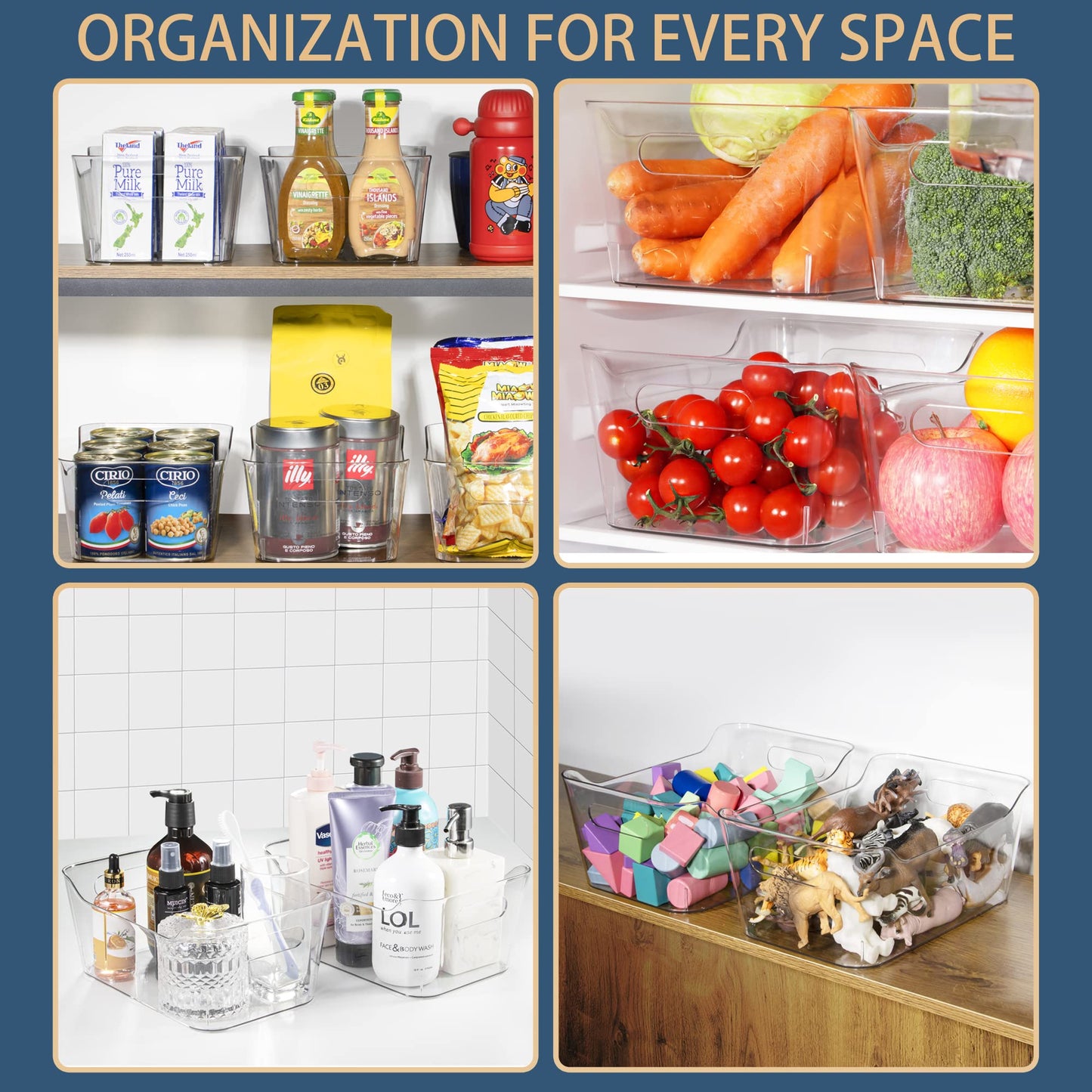 Tiawudi Clear Storage Bins