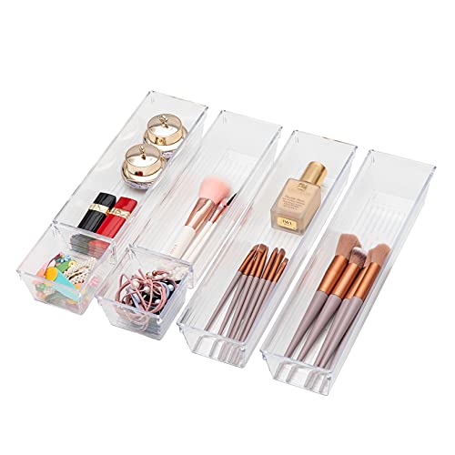 Backerysupply Clear Plastic Drawer Organiser Tray for Vanity Cabinet