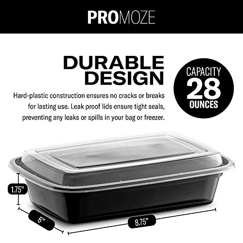 Meal Prep Plastic Microwavable Food Containers with Tight Safety LiD