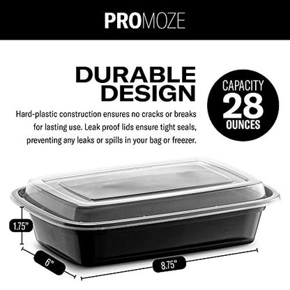Meal Prep Plastic Microwavable Food Containers with Tight Safety LiD