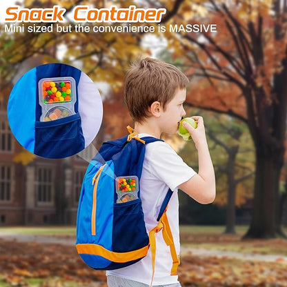 24 Pcs reusable snack containers with Lids, snack containers for kids adults,10 Forks,snack box - Lightweight and Stackable, Microwaveable/refrigerator safe