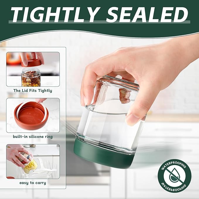 Overnight Oats Jar,Mason Jars,Overnight Oats Containers With Lids,16 OZ - Set Of 4,Chia Pudding Jars With Lids, Oatmeal Container To Go, With Spoon And Marker