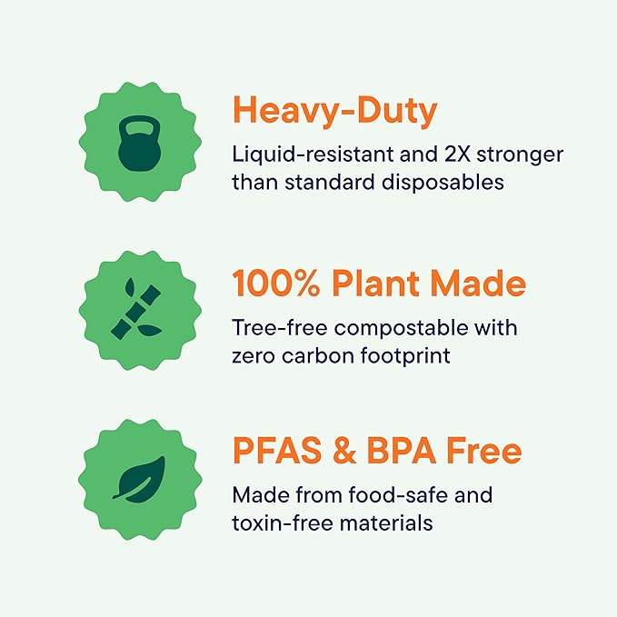 100% Compostable Clamshell Take Out Food Containers [6x6" 50-Pack] Heavy-Duty Quality to go Containers, Natural Disposable Bagasse, Eco-Friendly Biodegradable Made of Sugar Cane Fibers