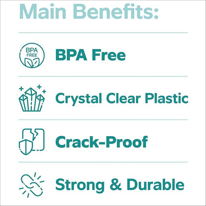 [16 oz. - 100 Sets] Clear Cups with Flat Lids & Straws - Disposable Clear Drinking Cups for Iced Coffee, Cold Drinks, Milkshakes, and Smoothies - Formerly Comfy Package