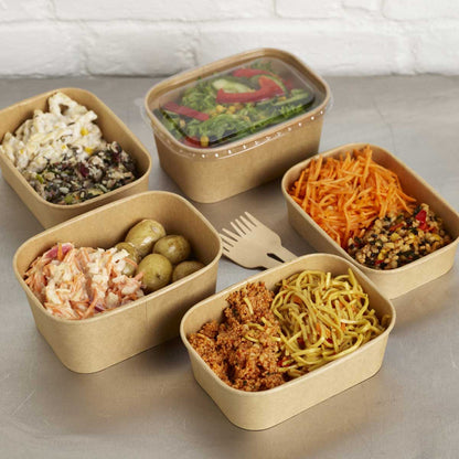 Rectangular 26oz Kraft Paper Bowl - 300PCS