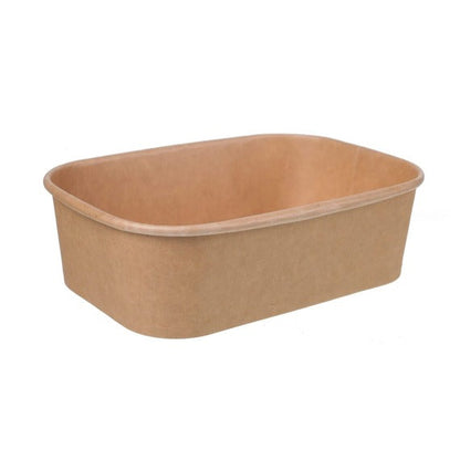 Rectangular 20oz Kraft Paper Bowl - 300PCS
