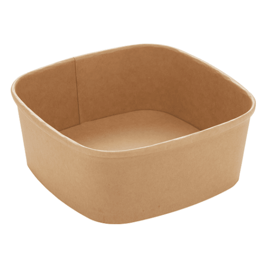 Square 40oz Kraft Salad Bowl - 300PCS
