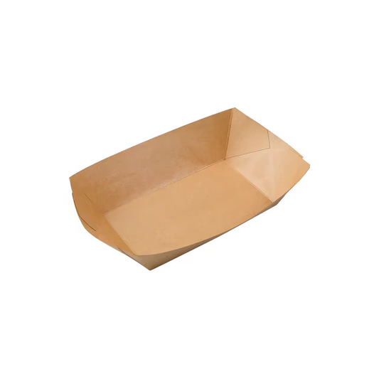 1LB Kraft Paper Tray with PE Liner 100*62*41mm 1000/cs